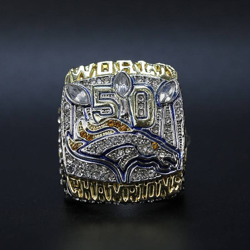 Anel de campeão SuperBowl 50 - Denver Broncos - GOAT STORE